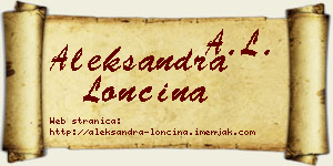 Aleksandra Lončina vizit kartica